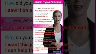 👩‍💼Simple English Interview [upl. by Beverly]