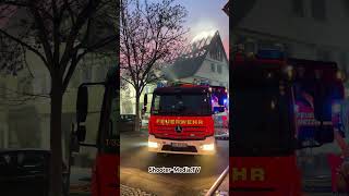 🔥🔥 GROSSBRAND in METZINGER ALTSTADT 🔥🔥  Feuerwehr im Großeinsatz  shorts [upl. by Esinaj459]