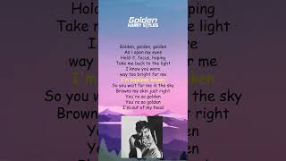 Harry Styles  Golden Lyrics shorts [upl. by Aehta]