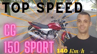 150 SPORT TOP SPEED 140 Kmh na linha amarela [upl. by Misak]