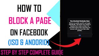 how to block a page on facebook  Full Guide [upl. by Aiel738]