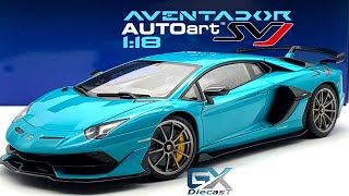 118 AUTOart Lamborghini Aventador SVJ BLU GLAUCOSOLID BLUE [upl. by Dryden779]