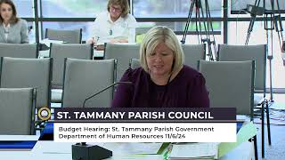 St Tammany Parish Budget Hearings  Capital Assets [upl. by Zipporah]