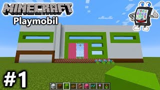 MINECRAFT LUXUSVILLA BAUEN 1 Deutsch  DIE ERSTE WAND STEHT Spiel mit mir Apps [upl. by Nytsud]