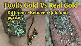 How To Tell The Difference Between Gold vs Pyrite  Difference Between Fools Gold and Real Gold [upl. by Eugen]