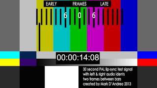 PAL lipsync test signal with audio idents [upl. by Jobe]