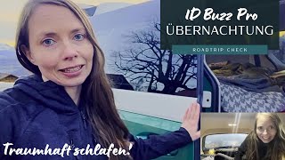 Schlafen im ID Buzz Übernachtung im ECamper beim Roadtrip und Vanlife [upl. by Anrol504]