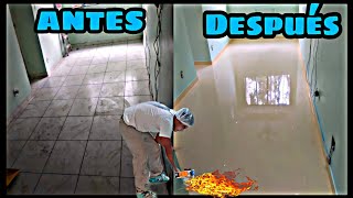 APLICANDO RESINA EPOXI EN PISO VEA EL PASO A PASO CLIENTE FELIZ 🧑‍🦳 [upl. by Acinomaj]