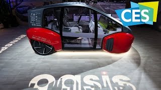 Harman Rinspeed Concept Car Oasis for Autonomous Driving CES2017 [upl. by Berti577]