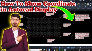 How To show Coordinate in Autocad Display  How To Display Coordinate on Autocad Drawing [upl. by Demmahum]