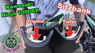 🏍Kawasaki Ninja1000SX 28 cm niedrigere Sitzbank Tiefer bei gleichem Komfort🤔 [upl. by Eelanaj]