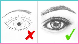 DOs amp DONTs How to Draw Realistic Eyes Easy Step by Step  Art Drawing Tutorial [upl. by Tsirhc723]