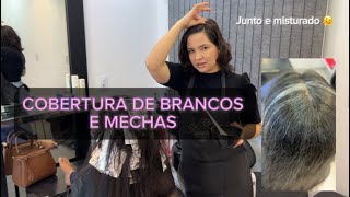 COBERTURA DE BRANCOS E MECHAS FEITO JUNTOS [upl. by Eniamej]