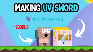 GROWTOPIA MAKING UV SWORD  ULTRAVIOLET SWORD [upl. by Beryl]