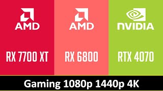 RX 7700 XT vs RX 6800 vs RTX 4070 [upl. by Fawne]