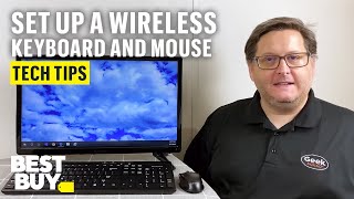 How to Set Up a Wireless Keyboard and Mouse  Tech Tips from Best Buy [upl. by Erlandson]