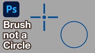 Change Photoshop Brush Cursor back to Circle  How to Change from Crosshair to Brush Outline [upl. by Anole]