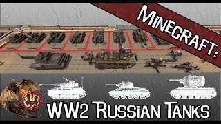 Minecraft Designs WW2 Russian Tanks [upl. by Rosy]