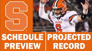 Syracuse Football 2023 Schedule Preview amp Record Projection [upl. by Theressa991]