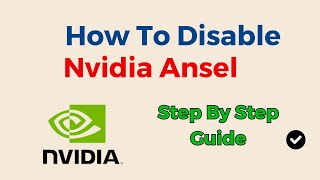 How To Disable Nvidia Ansel [upl. by Aleahc248]