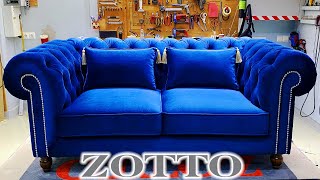 Velvet Chesterfield Sofa By Zotto Sofas Design [upl. by Aisyle]