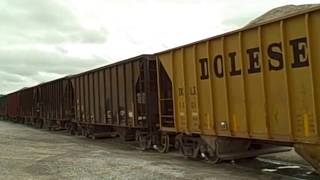 Moving railcars at Dolese Bros  Richards Spur Quarry [upl. by Gabrielli]