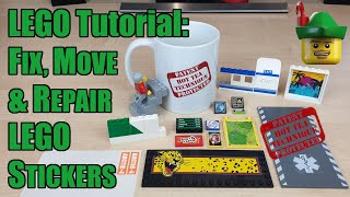 LEGO Tutorial  Fix Move amp Repair LEGO Stickers  Patented Hot Tea Technique 👨‍🎓🏹 [upl. by Lleirbag]