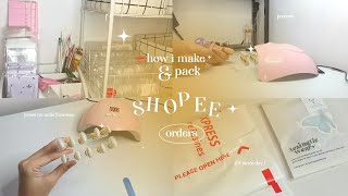 STUDIO VLOG Press on Nails Business 💅 Making amp Packing Shopee Orders [upl. by Amiel228]