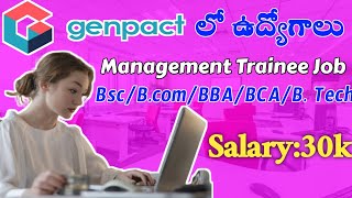 Genpact managment trainee job recruitment in banglorelatest work from home Jobs Telugu [upl. by Iborian]