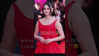 Selena Gomez at film festival in London fastivalselenagomez filmfestival redgown shortsbeta [upl. by Quartus]