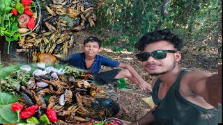 urisinga Cooking  Cricket Recipe in Village  How to Cook Insect Soup for Eating [upl. by Annalise206]