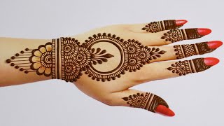 Stylish Easy Mehndi designs for Backhand Simple Mehandi designMehndi design MehandiHenna Mehndi [upl. by Hibbs]