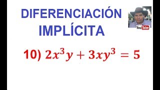 10 Diferenciación Implícita DerivaciónDerivada de un Producto [upl. by Alaine]