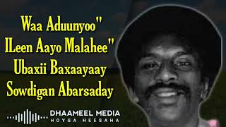 HEESTII  UBAXII BAXAAYAY SOWDIGAN ABAARSADAY  MAXAMED WARSAME QASAALI  LYRICS [upl. by Aliakim]