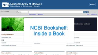 NCBI Bookshelf Inside a Book [upl. by Tlok621]