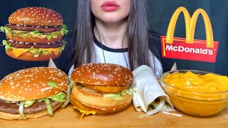 MCDONALD’S FAST FOOD  CHICKEN BIG MAC  BIG TASTY BURGERS  ASMR MUKBANG [upl. by Tayler]