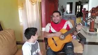 El Chaval de la Bachata cantando con su hijo  Hablame De Ti [upl. by Darnoc]