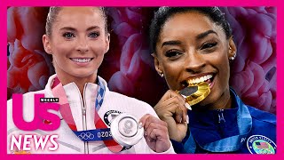 Simone Biles Claps Back at MyKayla Skinner’s ‘Work Ethic’ Comment After Winning Olympic Gold [upl. by Panthia]