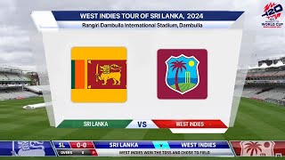 Live SL vs WI 1st ODI Match  Sri Lanka vs West Indies Live ODI Match Score and Commentary 2024 [upl. by Patric]