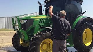 Using the John Deere 6120R for Making Hay [upl. by Liddy504]