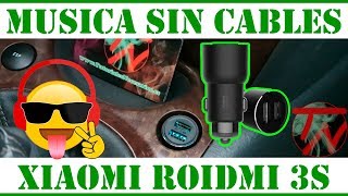 Musica SIN cables XIAOMI Roidmi 3S movil COCHE radio 📱🚖📻 [upl. by Inafit]