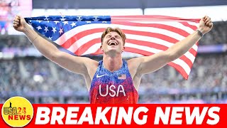 Hunter Woodhall sprints to gold in mens 400m T62 race at 2024 Paris Paralympics [upl. by Mcgurn]