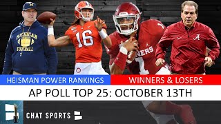 AP Poll College Football Top 25 Rankings For Week 8  Heisman Trophy Power Rankings [upl. by Yrffej]