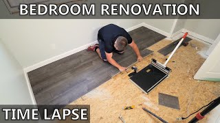 Bedroom Renovation DIY Time Lapse Remodel [upl. by Ahsila]