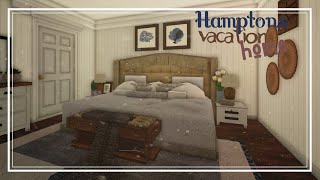 Bloxburg speedbuild Hamptons Vacation Mansion  Part five [upl. by Enidlarej869]