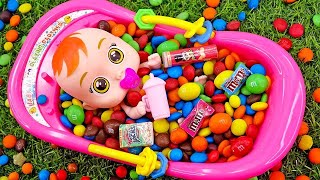 Satisfying candy Video  Mixing All My Candy with Rainbow Colored Cute small Candy [upl. by Zared]