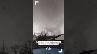 Tennessee woman captures video of tornado in neighborhood [upl. by Potash]