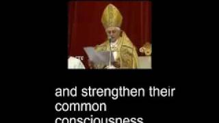 Pope Benedict XVI calls for a New World Order 2005 [upl. by Goran218]