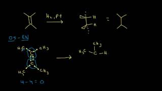 Hydrogenation  Alkenes and Alkynes  Organic chemistry  Khan Academy [upl. by Aihsek]