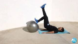 Curl Femoral Tumbado a Una Pierna con Fitball [upl. by Dayir]